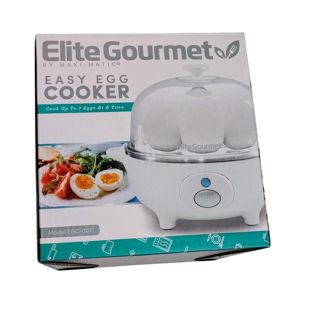 Elite Gourmet Maxi-Matic Easy Egg Cooker EGC-007 Poach Omelet‎ Scramble